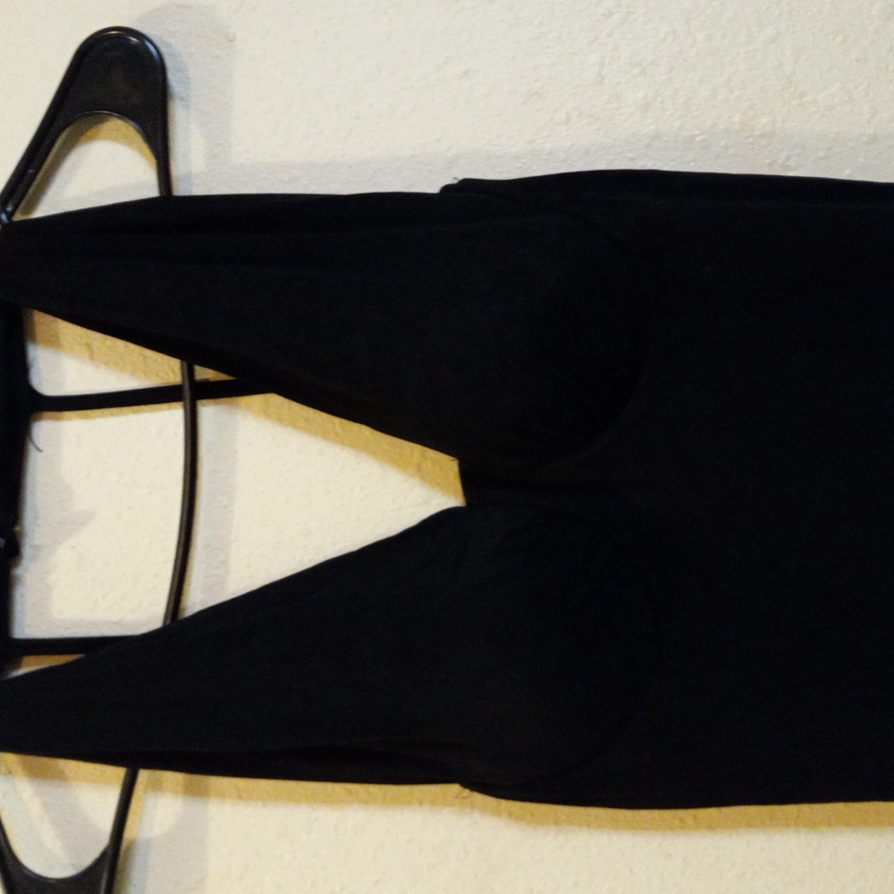 Moda International Black Sleeveless V-Neck Dress